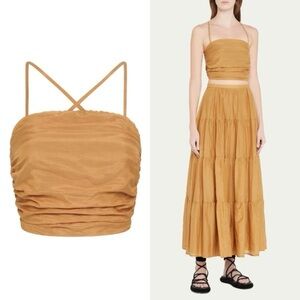 BIRD & KNOLL
Rose Ruched Crop Top​​